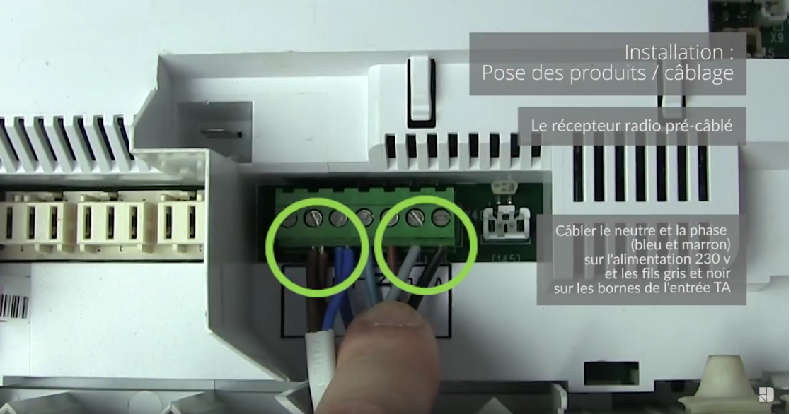 Thermostat d'ambiance radio Tybox 33 pour chaudière ou pompe à chaleur