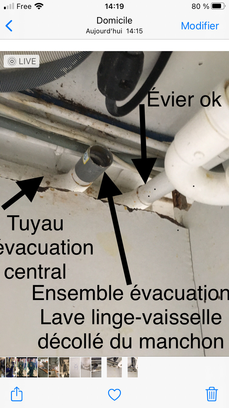 Tuyau Siphon Évacuation Machine À Laver Lave-vaisselle Blanc Caché  Auto-coupant