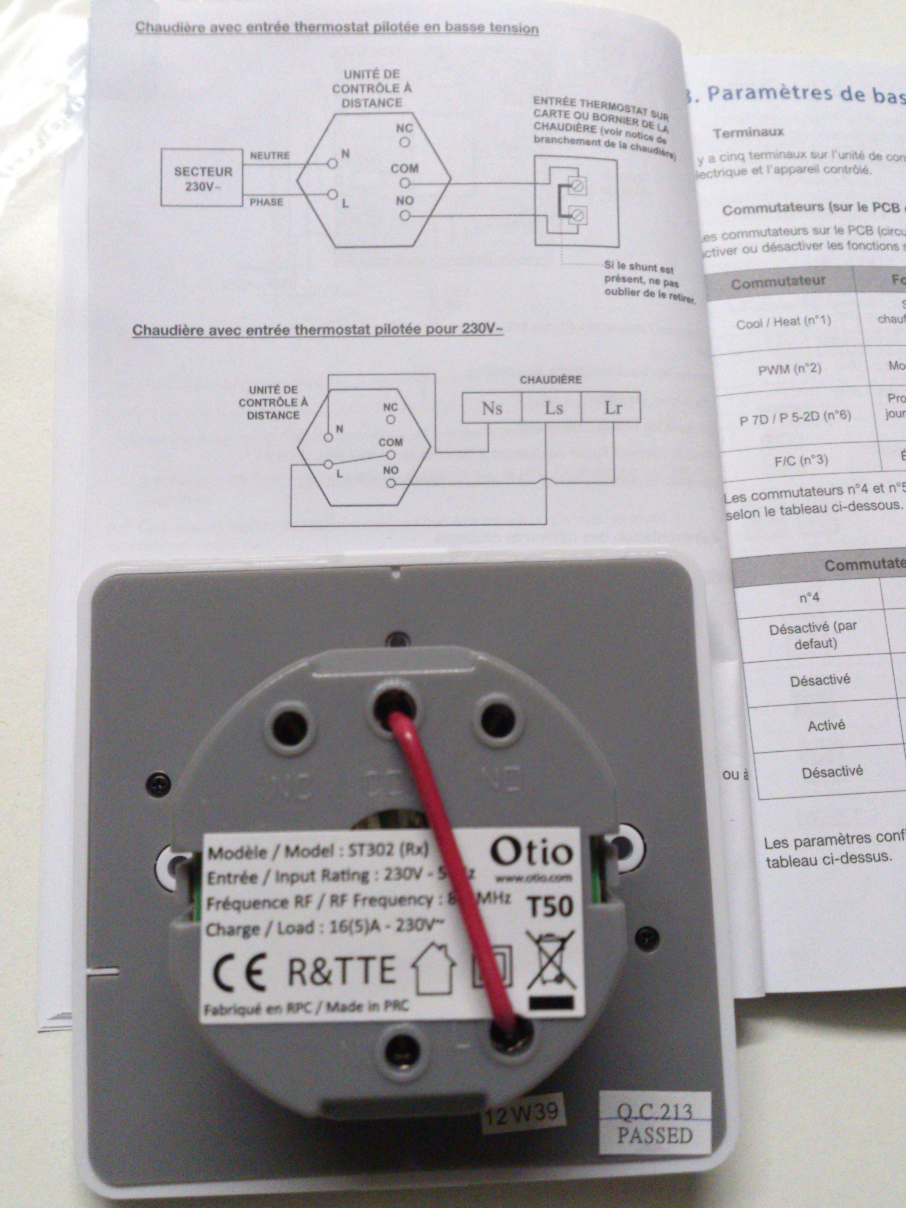 Résolu) Brancher un thermostat d'ambiance sur GEMINOX TL 35 S de