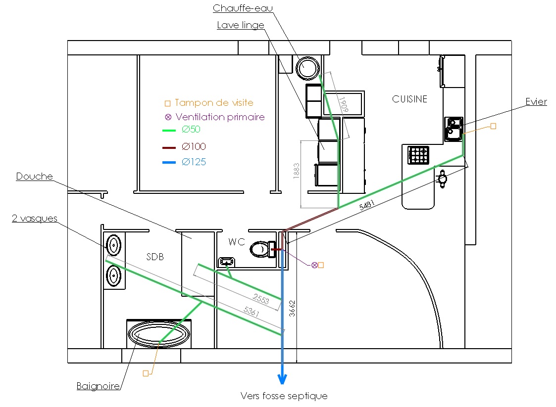 Info] Schéma d'évacuation et d'installation de machine a laver (Page 1) –  Réseaux d'évacuations et ventillation primaire/secondaire – Plombiers Réunis