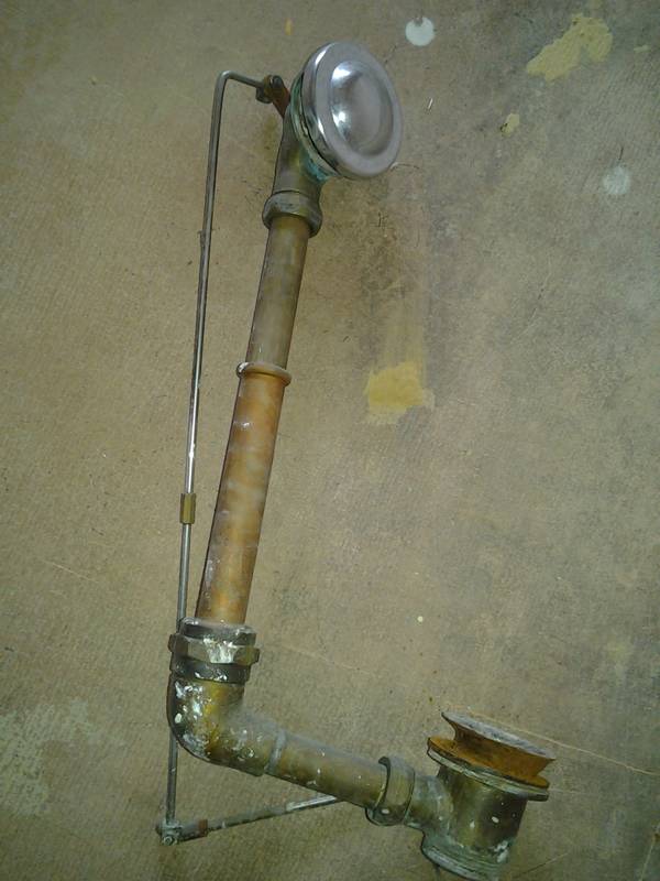 Vidage de baignoire en cuivre