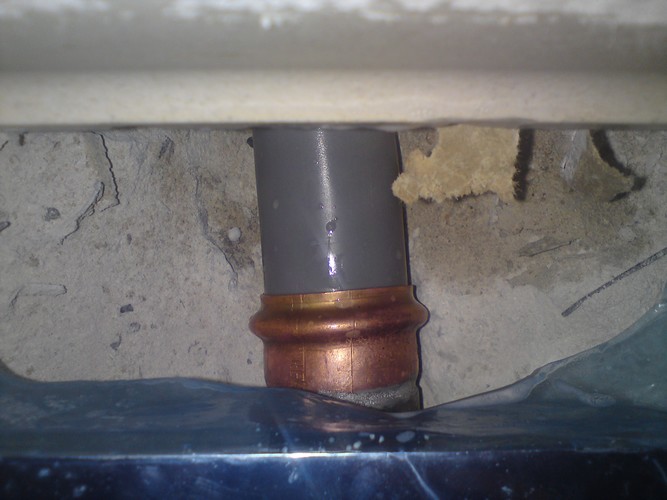 Raccordement PVC avec cuivre