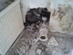 Ouverture de la gaine