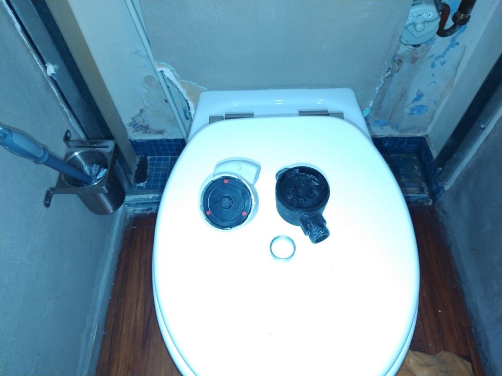 Compteur d'eau cassé lors de la mise en eau