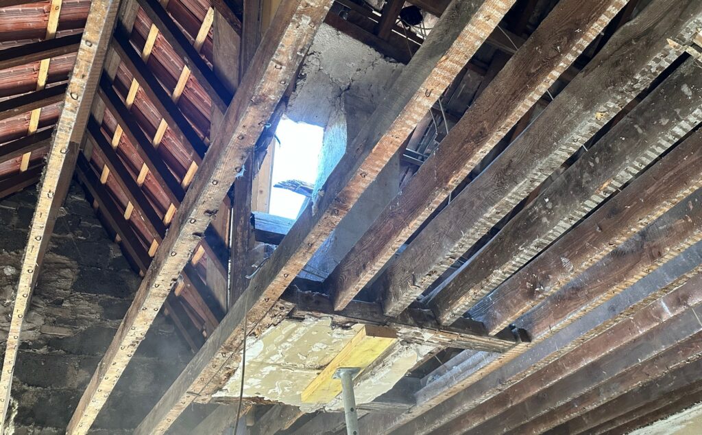 Vue interne de la cheminé