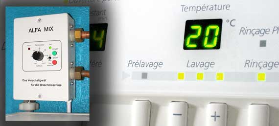 Alfa-mix appareils pour alimenter les machines a laver avec de l'eau chaude