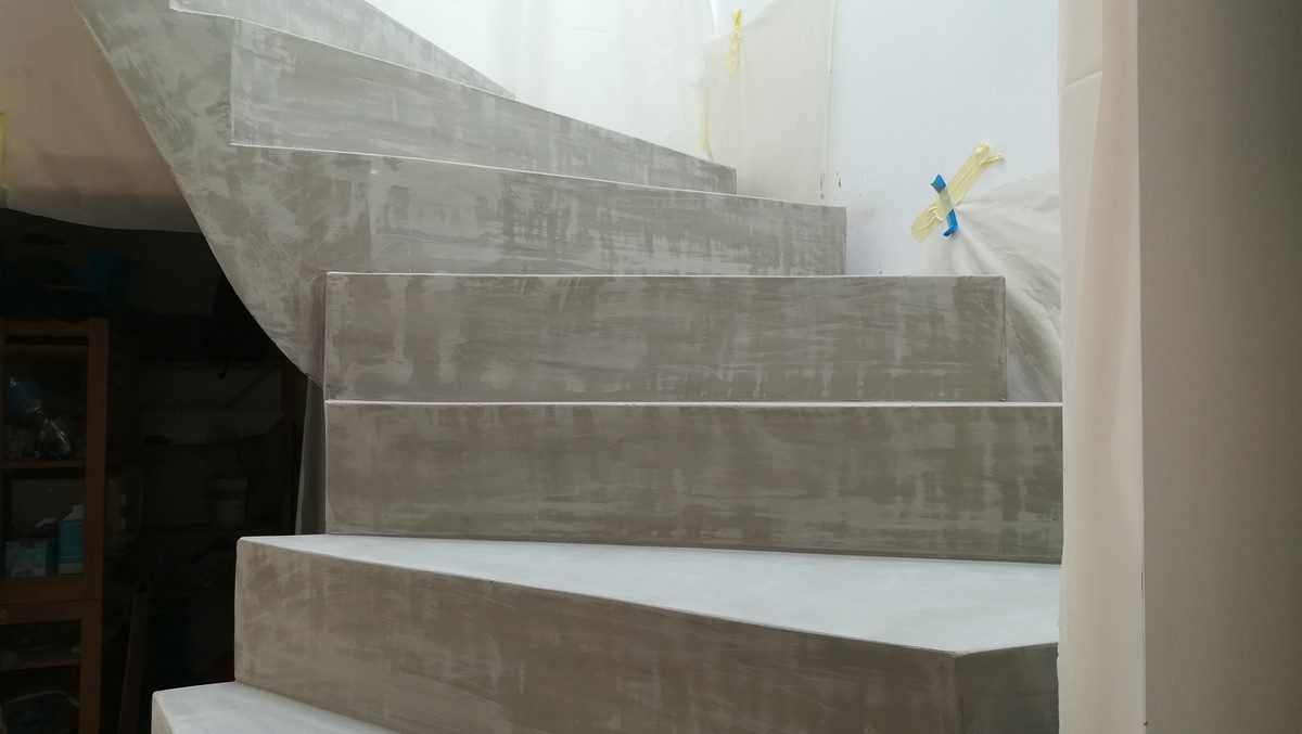 béton lissé et verni