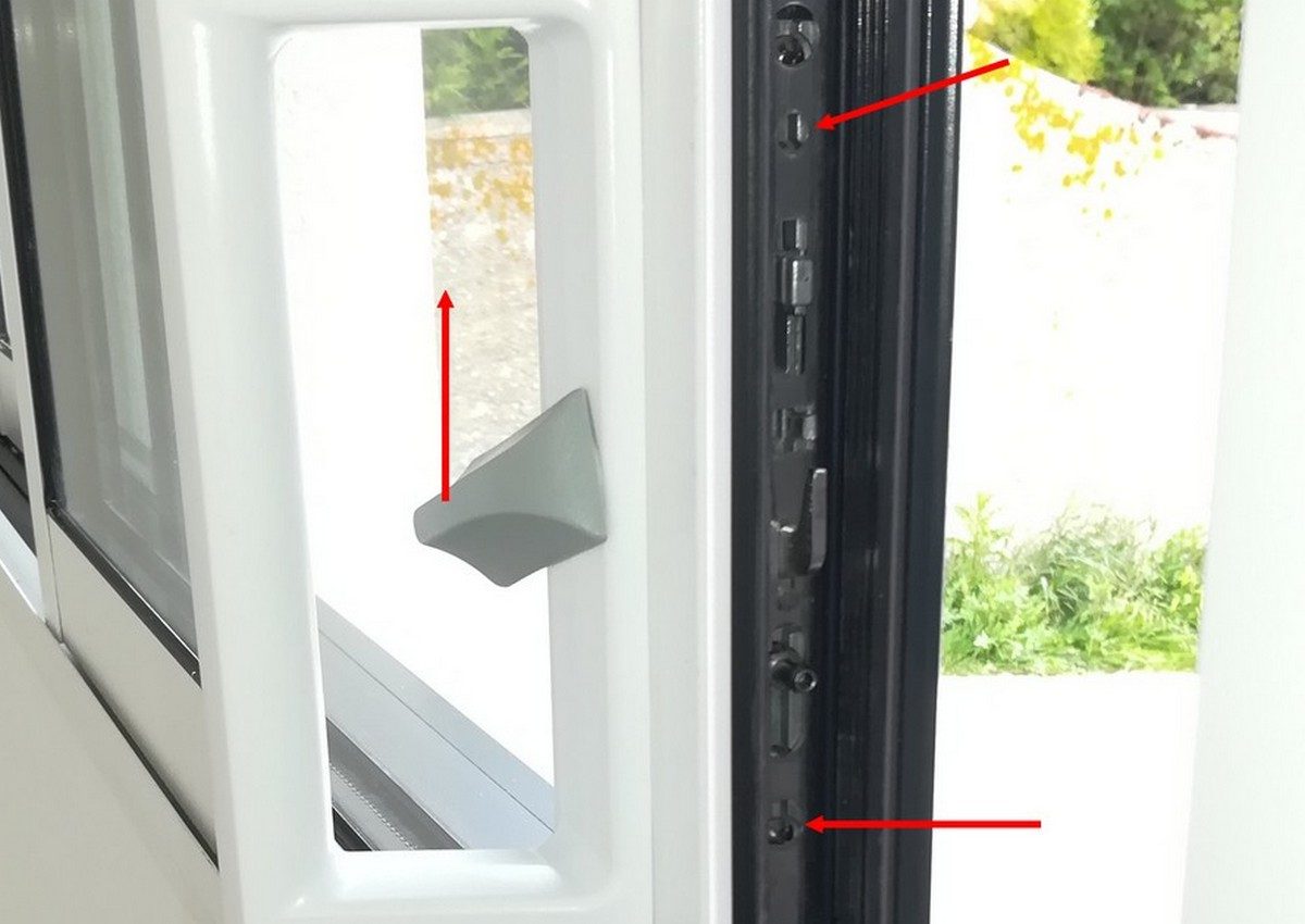 Poignée en position démontage