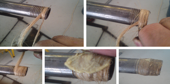 Realisation d'un joint filasse