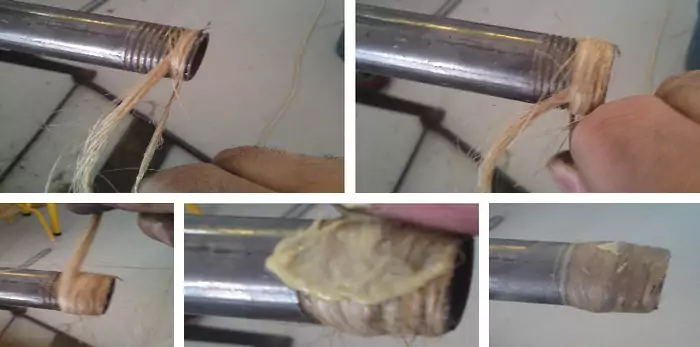 Realisation d'un joint filasse